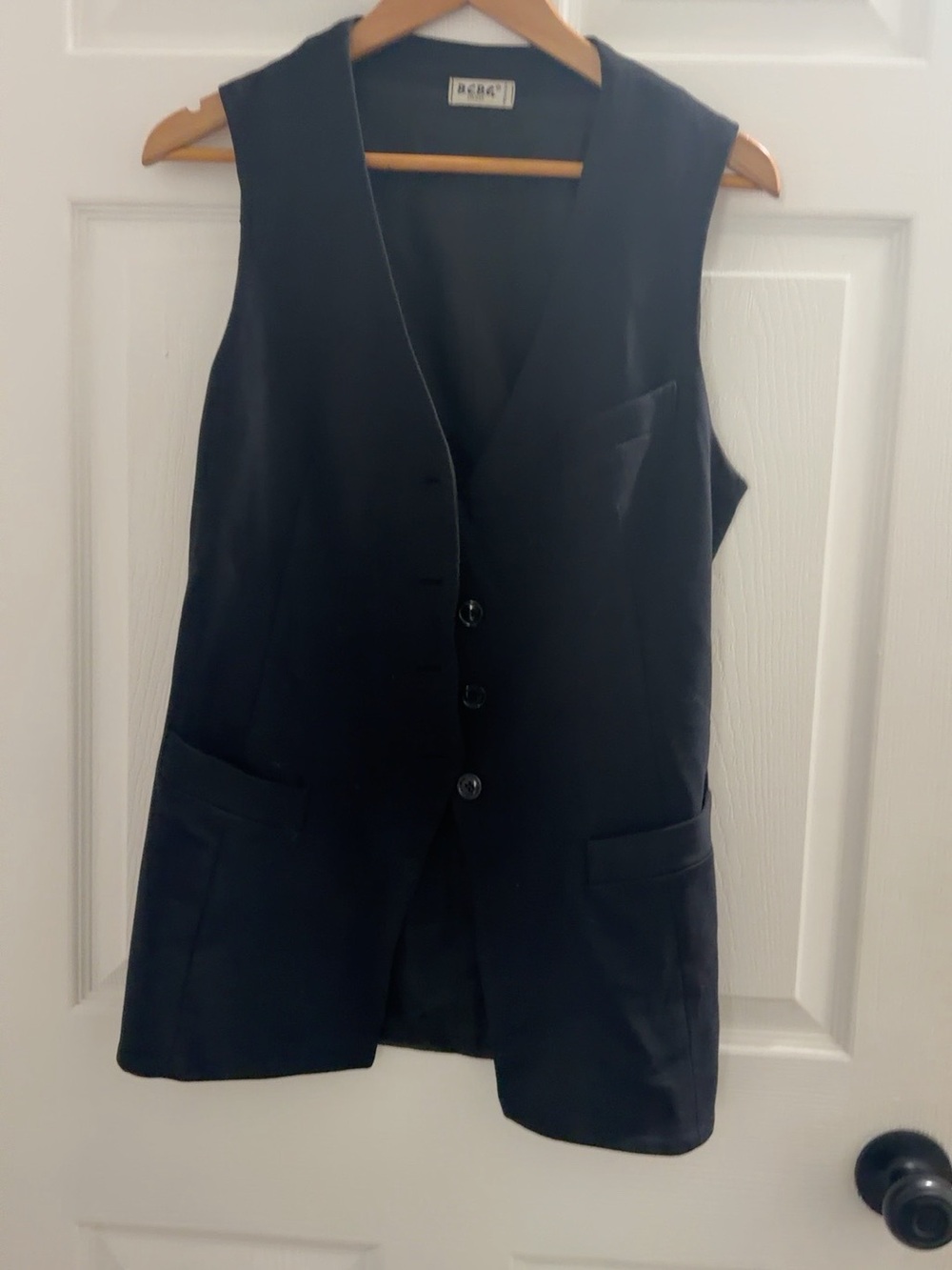BCBG Paris Black Men's Tailored Vest